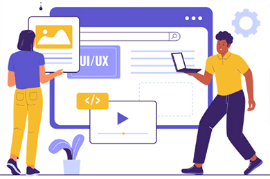 ホームページ制作・UI/UXデザインのイメージイラスト